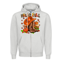 Dove Grey hello fall pumpkins  cowgirl  and roses Zipper Hoodie - AdoDesignShop