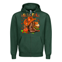 Sports Green hello fall pumpkins  cowgirl  and roses Zipper Hoodie - AdoDesignShop