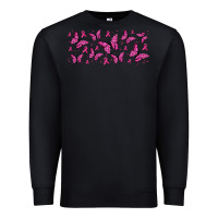 Black breast cancer butterflies Premium Sweatshirt - Jasminsmagicworld