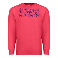 Cardinal breast cancer butterflies Premium Sweatshirt - Jasminsmagicworld