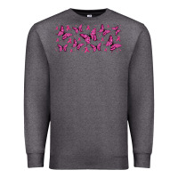 Charcoal Heather breast cancer butterflies Premium Sweatshirt - Jasminsmagicworld
