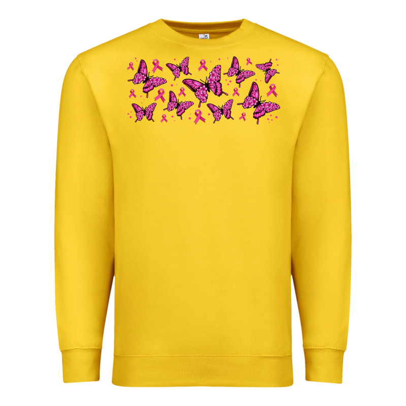 Breast Cancer Butterflies Premium Sweatshirt by Jasminsmagicworld | Teevron