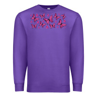 Purple breast cancer butterflies Premium Sweatshirt - Jasminsmagicworld
