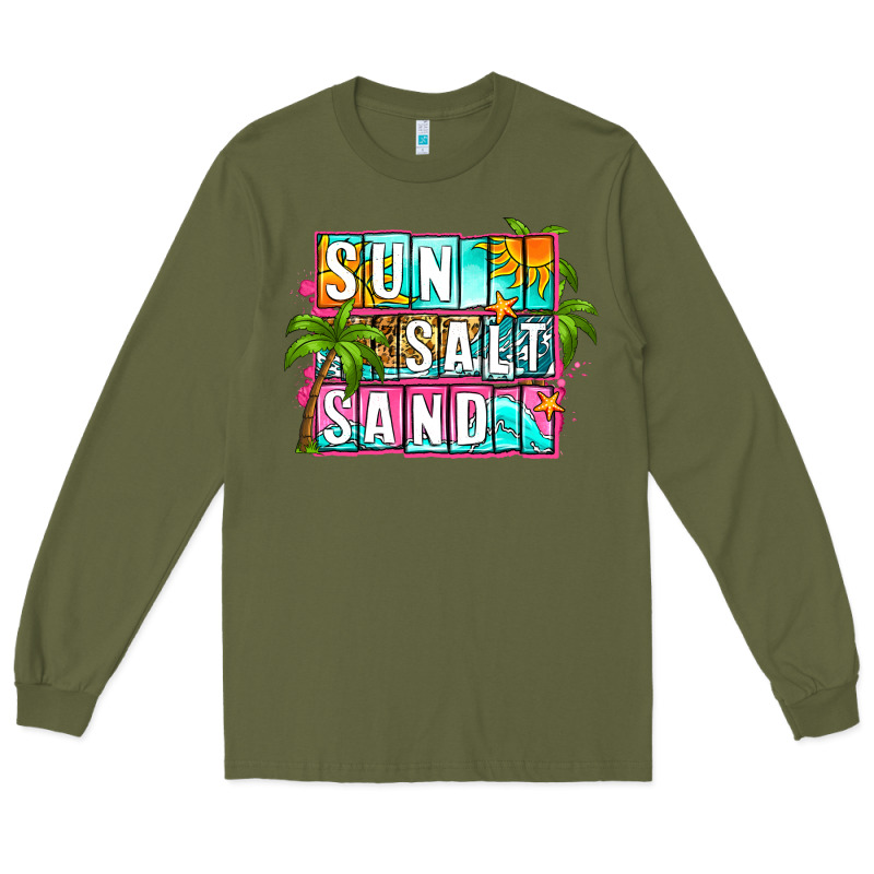 Sun Salt Sand Summer Long Sleeve Tee by Zillion Design Studio | Teevron