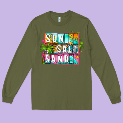 Sun Salt Sand Summer Long Sleeve Tee Designed By Zillion Design Studio
