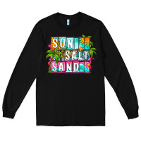 Black sun salt sand summer Long Sleeve Tee - Zillion Design Studio