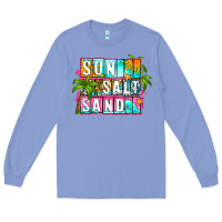 Colony Blue sun salt sand summer Long Sleeve Tee - Zillion Design Studio