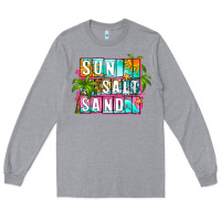 Heather Grey sun salt sand summer Long Sleeve Tee - Zillion Design Studio