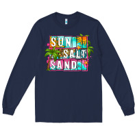 Navy sun salt sand summer Long Sleeve Tee - Zillion Design Studio