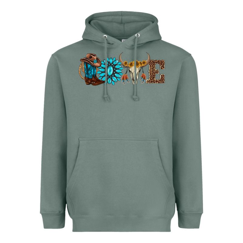Western Love Heavyweight Hoodie by AdoDesignShop | Teevron