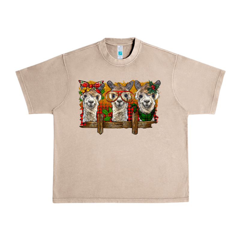 Christmas Alpacas Urban Heavy Tee by BarkalooDesign | Teevron