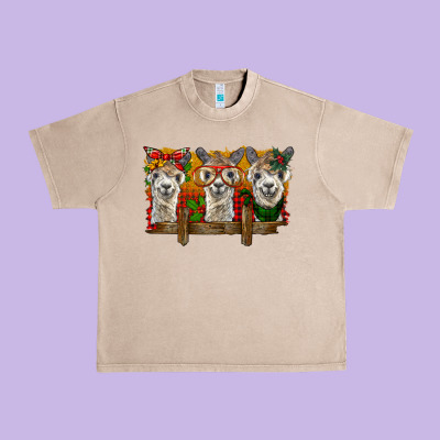 Christmas Alpacas Urban Heavy Tee Designed By Barkaloodesign