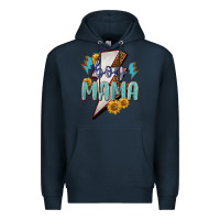 Navy boy mama lightning bold Premium Hoodie - NancyCooperArtShop