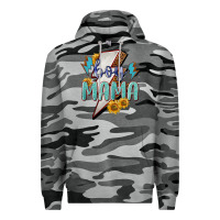Slate Camo boy mama lightning bold Premium Hoodie - NancyCooperArtShop