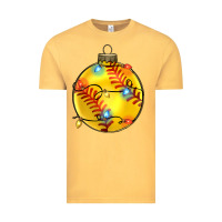 Vintage Mustard christmas  softball Vintage Tee - Zillion Design Studio