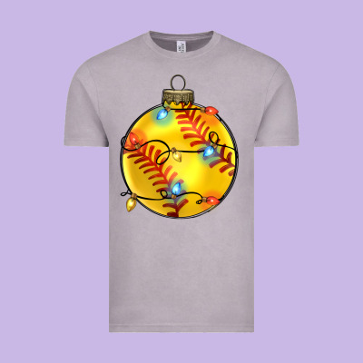 Christmas  Softball Vintage Tee Designed By Zillion Design Studio