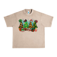 French Oak christmas trees with football Urban Heavy Tee - Zillion Design Studio