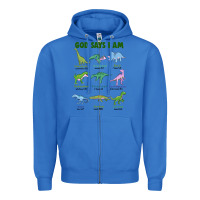 True Royal god says i am dinosaurs Zipper Hoodie - JahusDesignShop