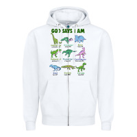 White god says i am dinosaurs Zipper Hoodie - JahusDesignShop