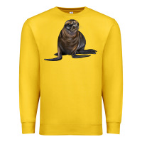 Lemon Sea Lion Illustrations Premium Sweatshirt - LillyAllenDesigns