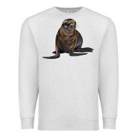 Oatmeal Heather Sea Lion Illustrations Premium Sweatshirt - LillyAllenDesigns