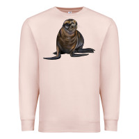 Pale Pink Sea Lion Illustrations Premium Sweatshirt - LillyAllenDesigns