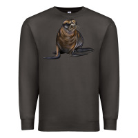 Smoke Sea Lion Illustrations Premium Sweatshirt - LillyAllenDesigns