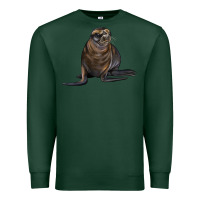 Sports Green Sea Lion Illustrations Premium Sweatshirt - LillyAllenDesigns