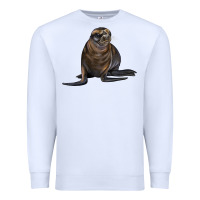 White Sea Lion Illustrations Premium Sweatshirt - LillyAllenDesigns
