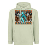 Matcha gemstone leopard cross Heavyweight Hoodie - AdoDesignShop