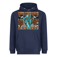 Navy gemstone leopard cross Heavyweight Hoodie - AdoDesignShop