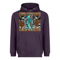 Plum gemstone leopard cross Heavyweight Hoodie - AdoDesignShop