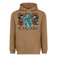 Toasted Coconut gemstone leopard cross Heavyweight Hoodie - AdoDesignShop
