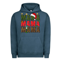 Pigment Midnight Navy Christmas Mama Urban Hoodie - BundleAndBundleShop