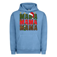 Pigment Pebble Blue Christmas Mama Urban Hoodie - BundleAndBundleShop