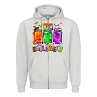 Dove Grey happy halloween jars and horror Zipper Hoodie - AdoDesignShop