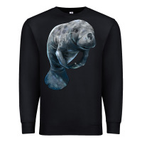 Black Manatee Illustrations Premium Sweatshirt - LillyAllenDesigns