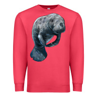 Cardinal Manatee Illustrations Premium Sweatshirt - LillyAllenDesigns