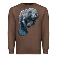 Chestnut Manatee Illustrations Premium Sweatshirt - LillyAllenDesigns