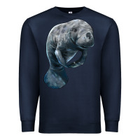Navy Manatee Illustrations Premium Sweatshirt - LillyAllenDesigns