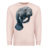 Pale Pink Manatee Illustrations Premium Sweatshirt - LillyAllenDesigns