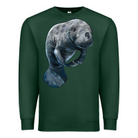 Sports Green Manatee Illustrations Premium Sweatshirt - LillyAllenDesigns