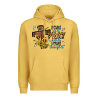 Antique Gold pray on it pray over it pray through it Premium Hoodie - MaliasSmallBusiness