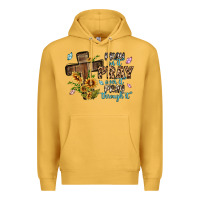 Mustard pray on it pray over it pray through it Premium Hoodie - MaliasSmallBusiness