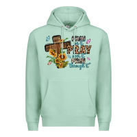 Seafoam pray on it pray over it pray through it Premium Hoodie - MaliasSmallBusiness