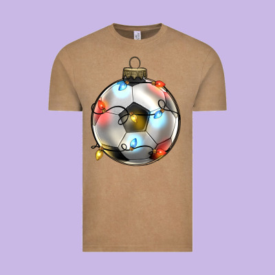 Christmas  Soccer Vintage Tee Designed By Zillion Design Studio