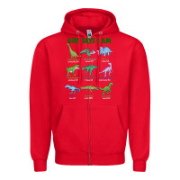 Red god says i am dinosaurs Zipper Hoodie - JahusDesignShop