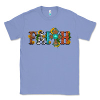Colony Blue faith with cross and sunflower Classic Tee - HRA Design Shop