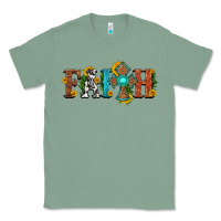 Sage faith with cross and sunflower Classic Tee - HRA Design Shop