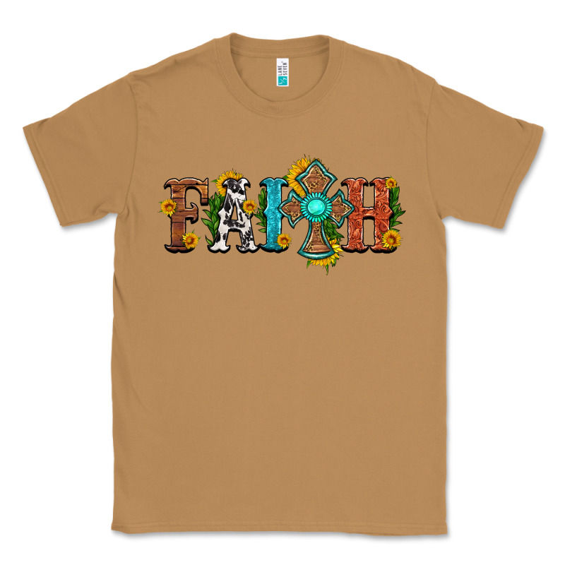 Faith With Cross And Sunflower Classic Tee by HRA Design Shop | Teevron